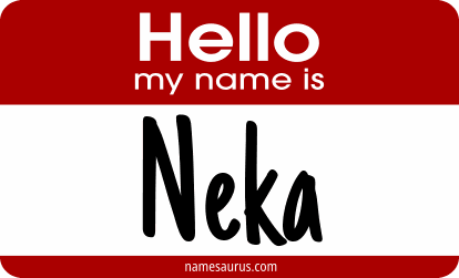 Hello my name is Neka png download
