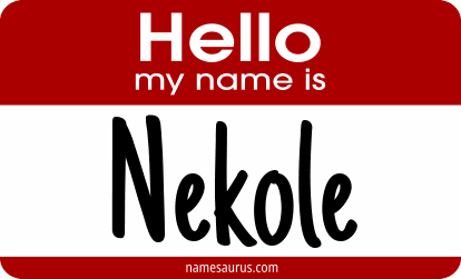 Hello my name is Nekole png download