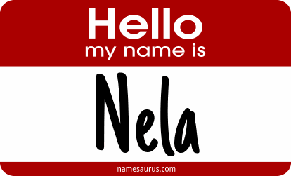 Hello my name is Nela png download