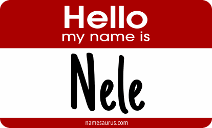 Hello my name is Nele png download