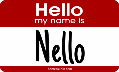 Hello my name is Nello png download