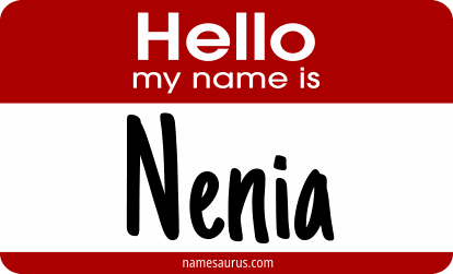 Hello my name is Nenia png download