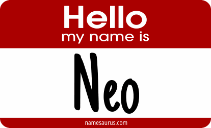 Hello my name is Neo png download