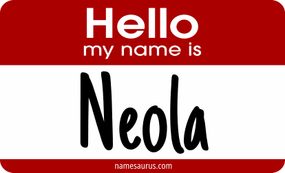 Hello my name is Neola png download
