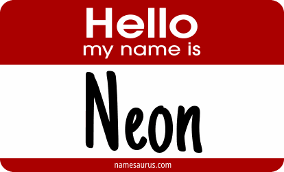 Hello my name is Neon png download