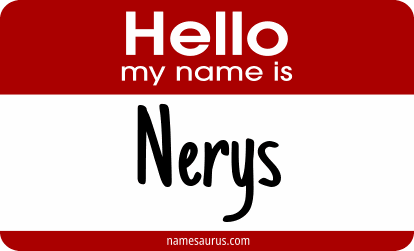 Hello my name is Nerys png download