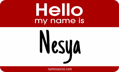 Hello my name is Nesya png download
