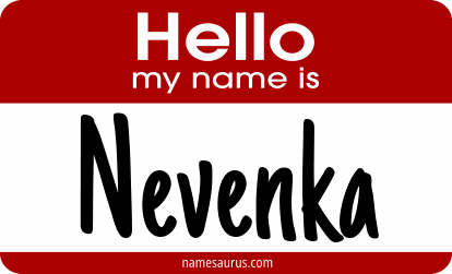 Hello my name is Nevenka png download