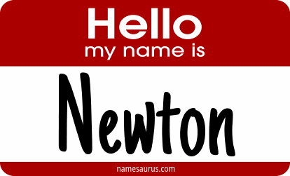 Hello my name is Newton png download