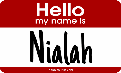 Hello my name is Nialah png download