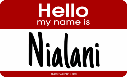 Hello my name is Nialani png download