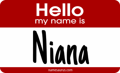 Hello my name is Niana png download