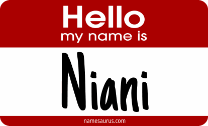 Hello my name is Niani png download