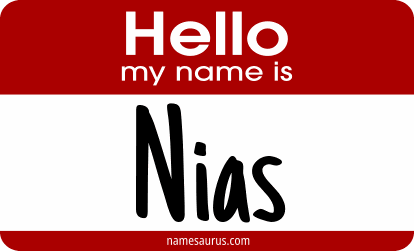 Hello my name is Nias png download