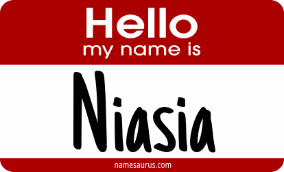 Hello my name is Niasia png download