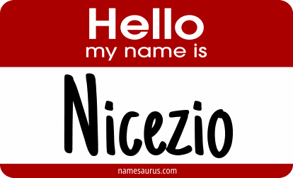 Hello my name is Nicezio png download