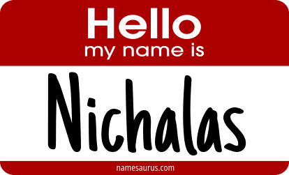 Hello my name is Nichalas png download