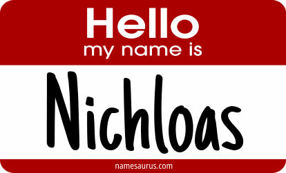 Hello my name is Nichloas png download