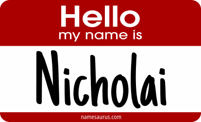Hello my name is Nicholai png download