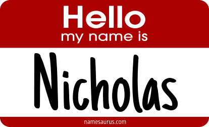 Hello my name is Nicholas png download