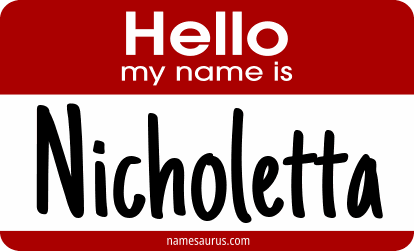 Hello my name is Nicholetta png download