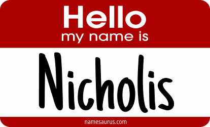 Hello my name is Nicholis png download