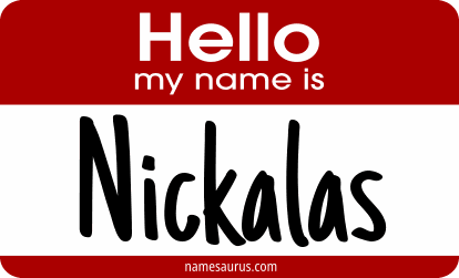 Hello my name is Nickalas png download