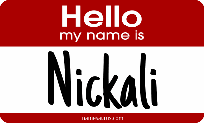 Hello my name is Nickali png download