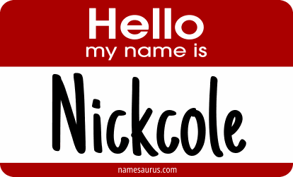 Hello my name is Nickcole png download