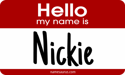 Hello my name is Nickie png download