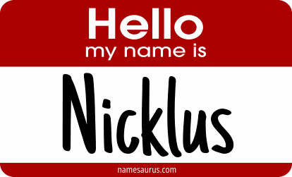 Hello my name is Nicklus png download