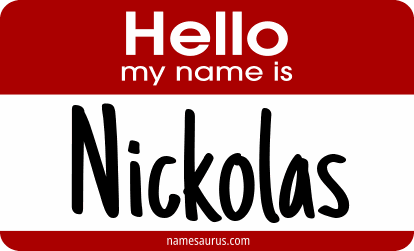 Hello my name is Nickolas png download