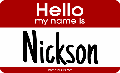 Hello my name is Nickson png download