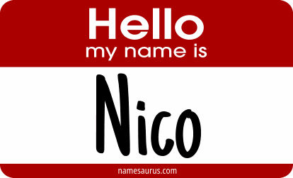 Hello my name is Nico png download