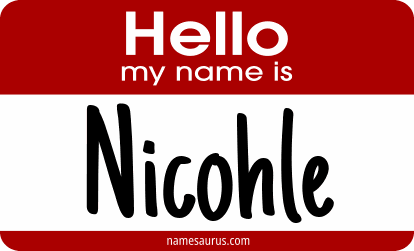 Hello my name is Nicohle png download