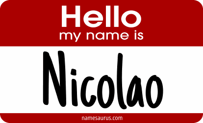 Hello my name is Nicolao png download