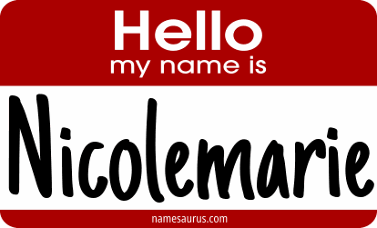 Hello my name is Nicolemarie png download