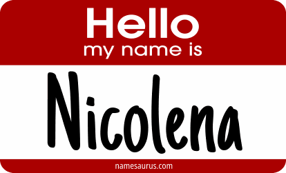 Hello my name is Nicolena png download