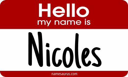 Hello my name is Nicoles png download