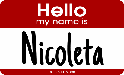 Hello my name is Nicoleta png download