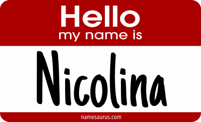 Hello my name is Nicolina png download