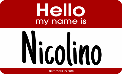 Hello my name is Nicolino png download