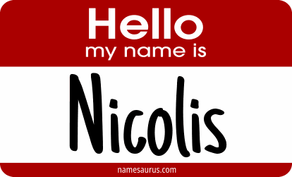 Hello my name is Nicolis png download
