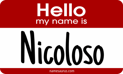 Hello my name is Nicoloso png download