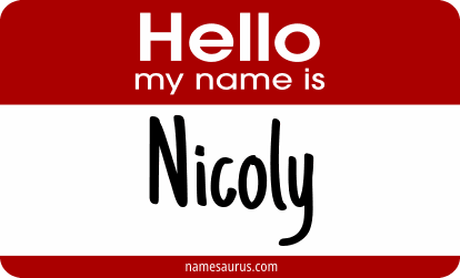 Hello my name is Nicoly png download