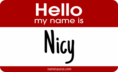 Hello my name is Nicy png download