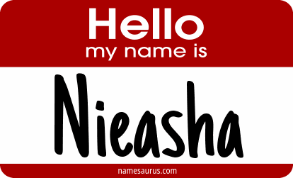 Hello my name is Nieasha png download
