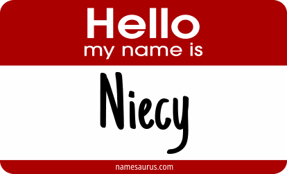 Hello my name is Niecy png download
