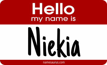Hello my name is Niekia png download