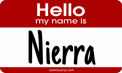 Hello my name is Nierra png download